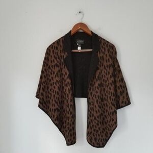 St. John Leopard Cap Shawl Jacket